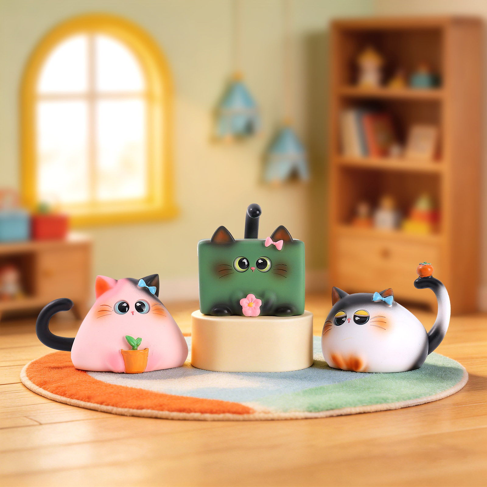 Figurine de chat en résine pou - Home Security Box avis et prix