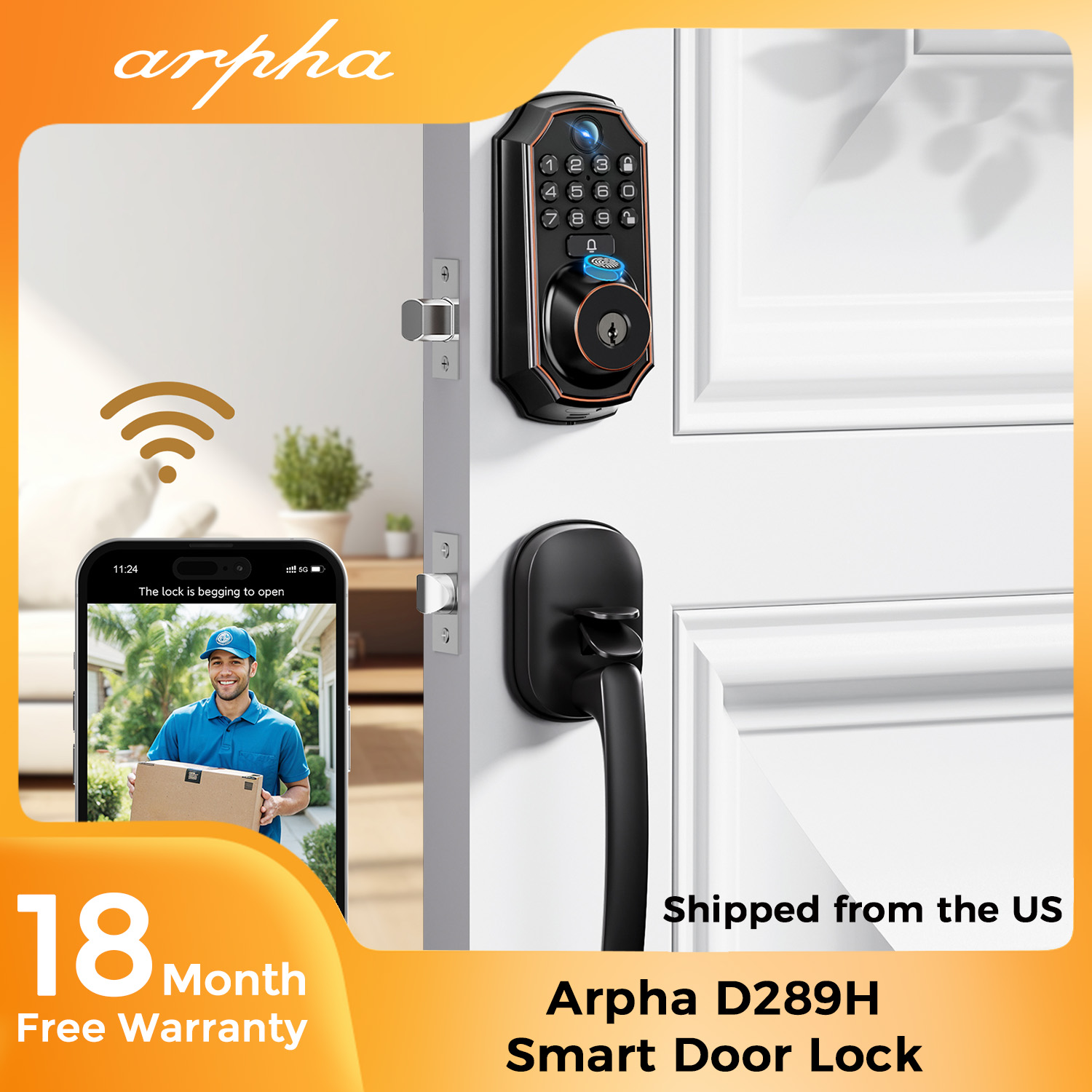 Serrure de porte intelligente  - Home Security Front Door Camera avis et prix